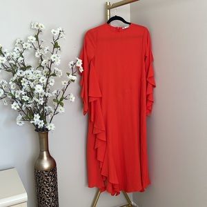 Zara Asymmetrical Red Dress